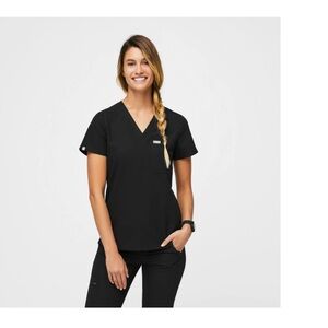 Figs Black Catarina scrub top size small hardly worn 🖤